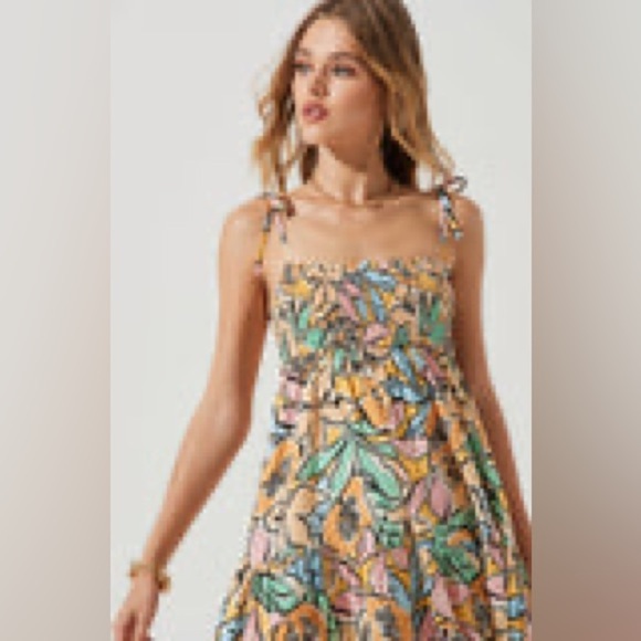 Astr Multicolor Floral Midi Dress - Picture 3 of 12